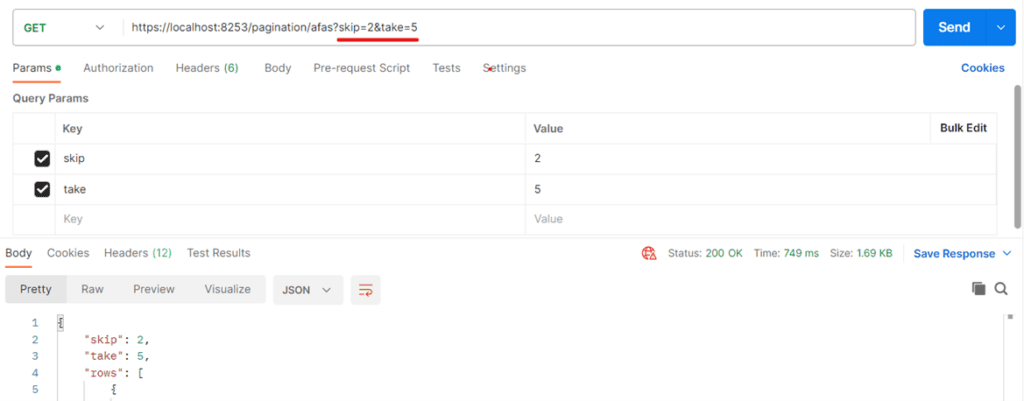 API Antwort verifizieren mit wso2 micro integrator und afas pagination