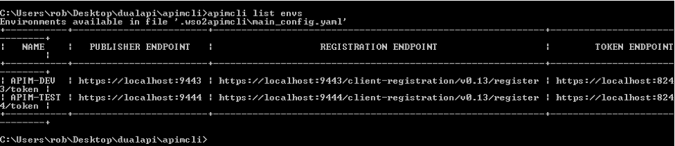 WSO2 API Management: De commandoregel in de WSO2 API Manager